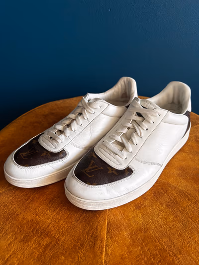 Louis Vuitton White Leather Sneakers by Louis Vuitton — pre-loved on Thrifted.mt