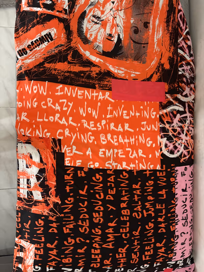 Desigual Graffiti Print Scarf by Desigual — pre-loved on Thrifted.mt