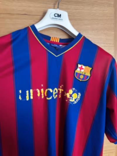 FC Barcelona Football Messi Shirt by FCB — pre-loved on Thrifted.mt