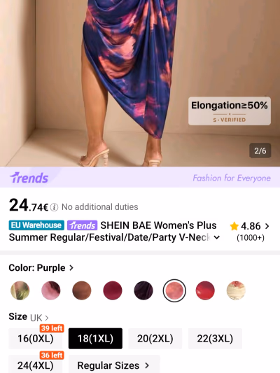 SHEIN BAE Plus Abstract Print Cowl-Neck Ruched Cami Dress by SHEIN CURVE — pre-loved on Thrifted.mt