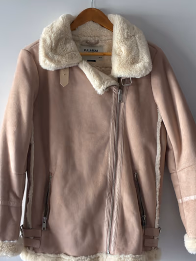 Pull&Bear Faux-Shearling Biker Jacket by Pull&Bear — pre-loved on Thrifted.mt