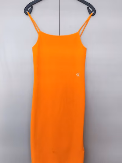 Orange Calvin Klein mini dress by Calvin Klein — pre-loved on Thrifted.mt