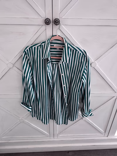 Autograph Green White Stripe Shirt by Autograph — pre-loved on Thrifted.mt