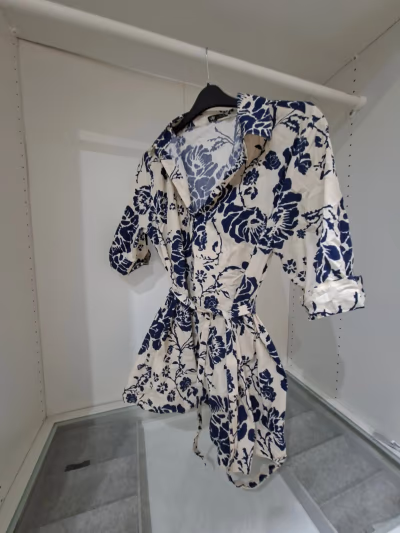 Floral button up shirt dress by Zara — pre-loved on Thrifted.mt