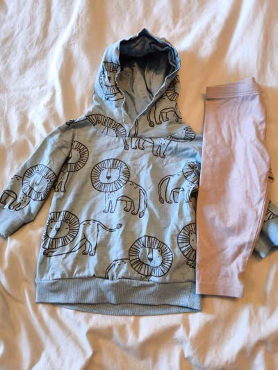 Lion Print Hoodie Two-Piece Set by Next — pre-loved on Thrifted.mt