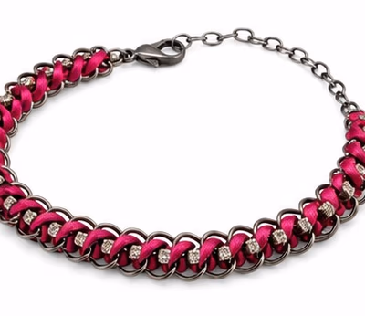 Pink and Dark Metal Bracelet — pre-loved on Thrifted.mt