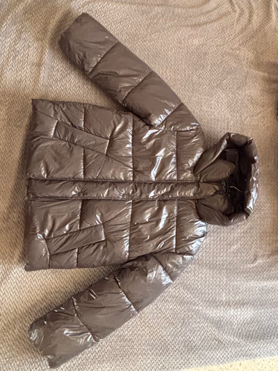 Shiny Brown Puffer Jacket by Primark — pre-loved on Thrifted.mt