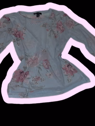 New Look Floral Mesh Long Sleeve Top by New Look — pre-loved on Thrifted.mt