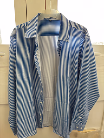 Smart Striped Button-Up Shirt — pre-loved on Thrifted.mt