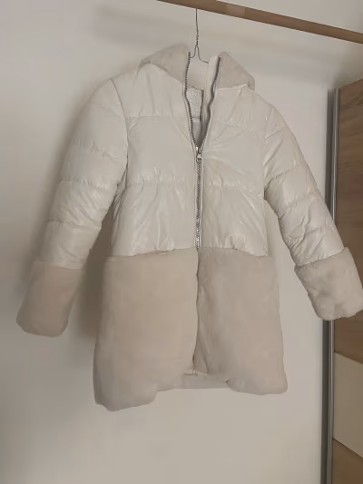 Original Marines White faux fur puffer coat by Original Marines — pre-loved on Thrifted.mt