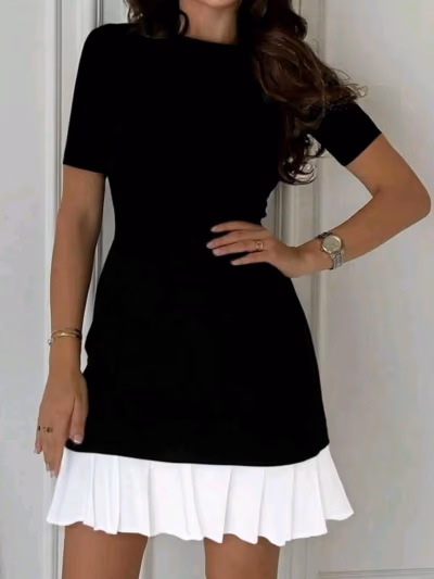 Black and white mini dress — pre-loved on Thrifted.mt