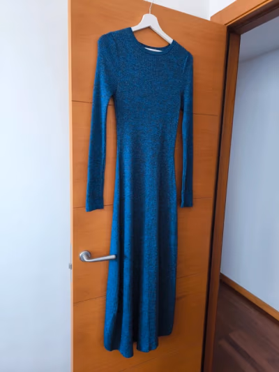 Ribbed Long Sleeve Maxi Dress by Mango — pre-loved on Thrifted.mt