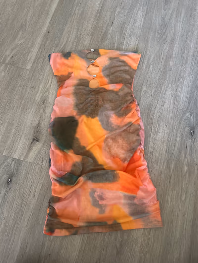 multi-coloured strapless mini dress — pre-loved on Thrifted.mt