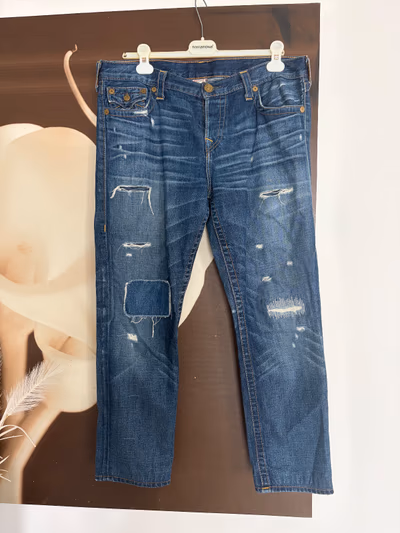 True Religion distressed blue jeans by True Religion — pre-loved on Thrifted.mt
