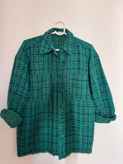 Reserved Green Tweed Style Jacket by Reserved — pre-loved on Thrifted.mt