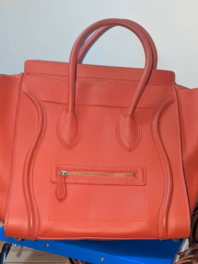 Céline Paris Red Luggage Tote Bag by Céline — pre-loved on Thrifted.mt