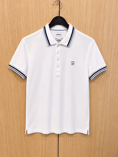 White Diesel Polo Shirt by Diesel — pre-loved on Thrifted.mt