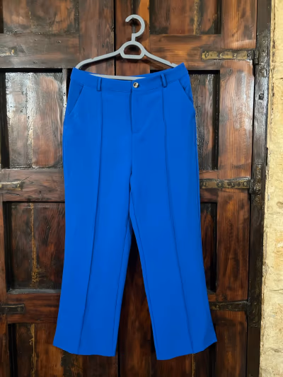 Bright Blue Tailored Trousers by Shein — pre-loved on Thrifted.mt