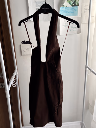 Pull&Bear Brown Halter Dress by Pull&Bear — pre-loved on Thrifted.mt