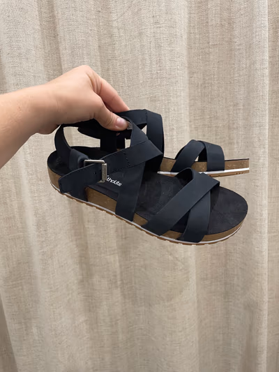 Timberland Black Leather Strappy Sandals by Timberland — pre-loved on Thrifted.mt