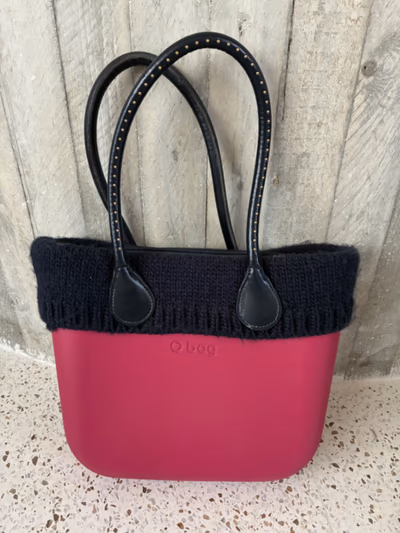 O Bag Pink Handbag with Knit Trim by O bag — pre-loved on Thrifted.mt