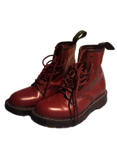 Burgundy Real Leather Docs by Solovair — pre-loved on Thrifted.mt