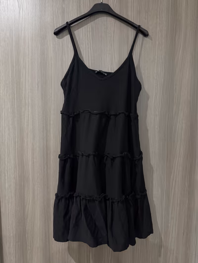 Black Tiered Mini Dress by Zara — pre-loved on Thrifted.mt