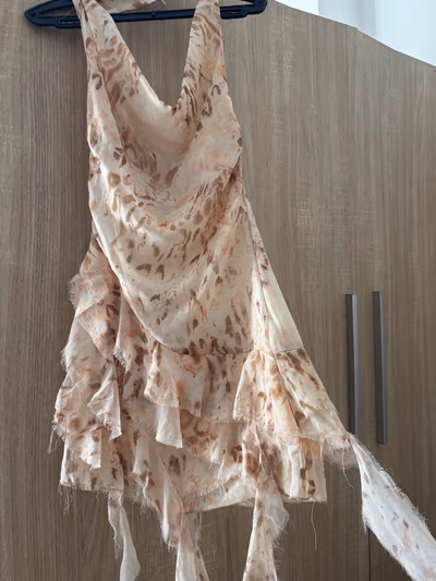 Bershka patterned halter neck dress by Bershka — pre-loved on Thrifted.mt