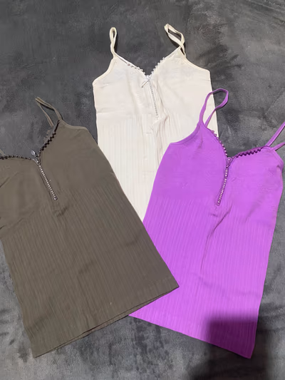 Three Seamless Camisole Tank Tops — pre-loved on Thrifted.mt