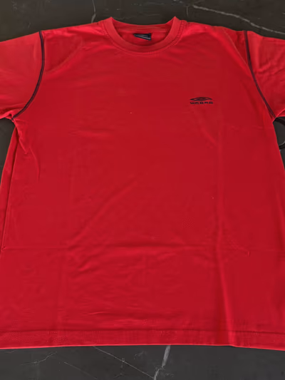 Red Umbro Short Sleeve Tee by Umbro — pre-loved on Thrifted.mt