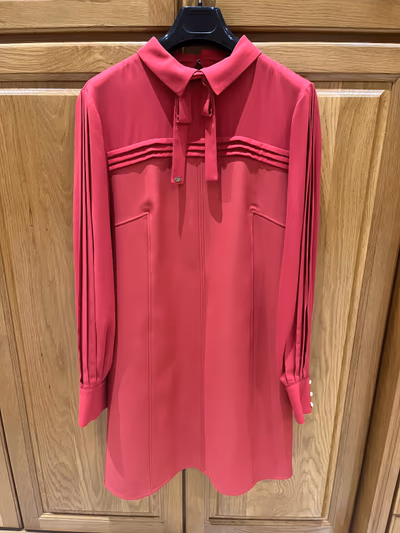 Maroon Pink Collar Dress by Elisabetta Franchi — pre-loved on Thrifted.mt