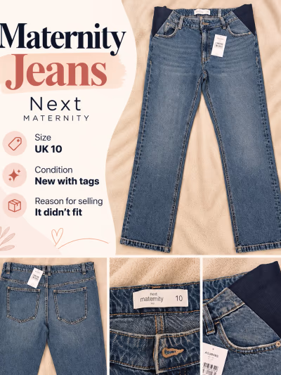 Next Maternity Blue Denim Jeans by Next — pre-loved on Thrifted.mt
