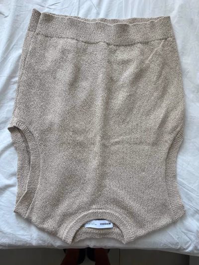 Beige Knitted Sleeveless Top by Bershka — pre-loved on Thrifted.mt