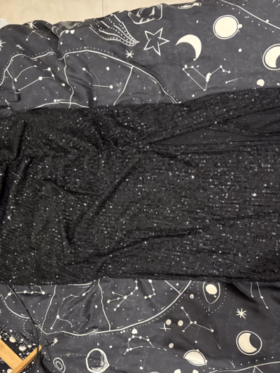 Black sequin wrap skirt by Calliope — pre-loved on Thrifted.mt