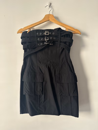 Black strapless buckled cargo dress by SHEIN — pre-loved on Thrifted.mt