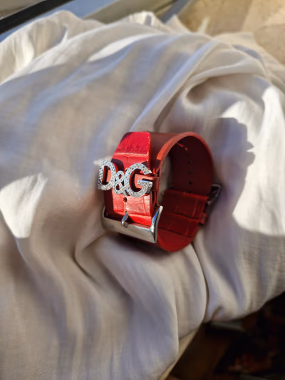D&G Red Leather Bracelet by Dolce & Gabbana — pre-loved on Thrifted.mt