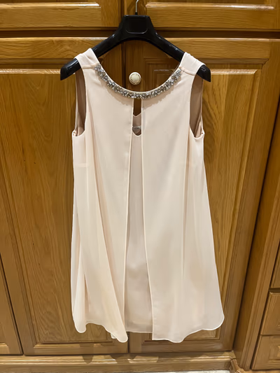 Pale Pink Flowy Dress by Oltre — pre-loved on Thrifted.mt