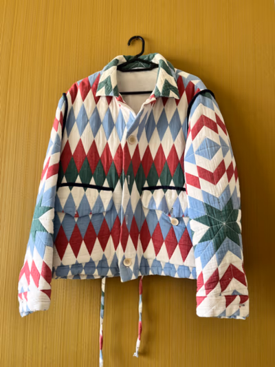 ZARA Quilted Harlequin Pattern Jacket by ZARA — pre-loved on Thrifted.mt