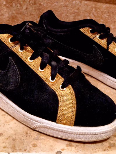 Black Suede Trainers by Nike — pre-loved on Thrifted.mt