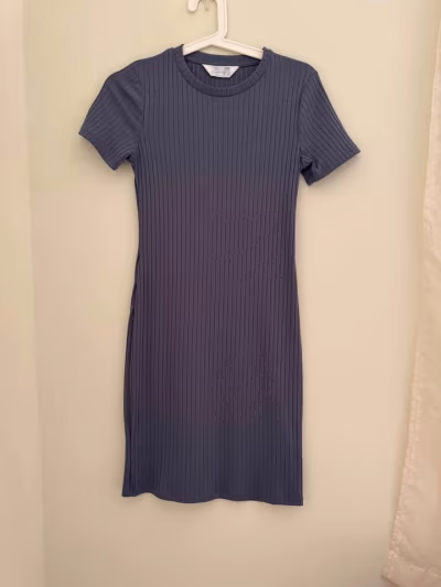 Short Sleeve Ribbed Mini Dress by Primark — pre-loved on Thrifted.mt