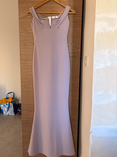 Lilac off-shoulder maxi dress by Missguided — pre-loved on Thrifted.mt