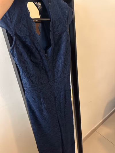 Navy Blue Lace Jumpsuit by Lipsy — pre-loved on Thrifted.mt