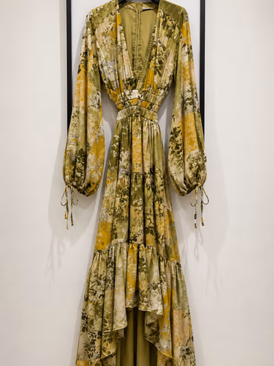 Floral Print Tiered Maxi Dress by ASOS  — pre-loved on Thrifted.mt