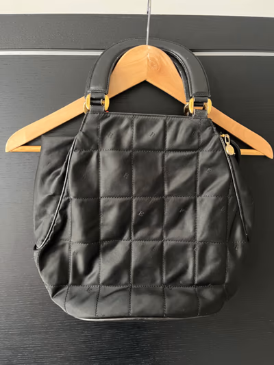 Quilted Black Tote by Gianfranco Ferré — pre-loved on Thrifted.mt
