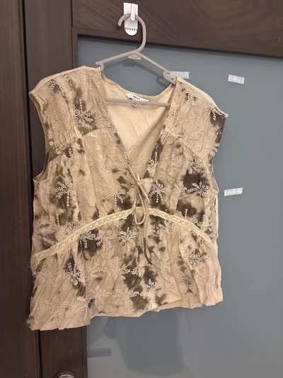 Next Embroidered Palm Print Top by Next — pre-loved on Thrifted.mt