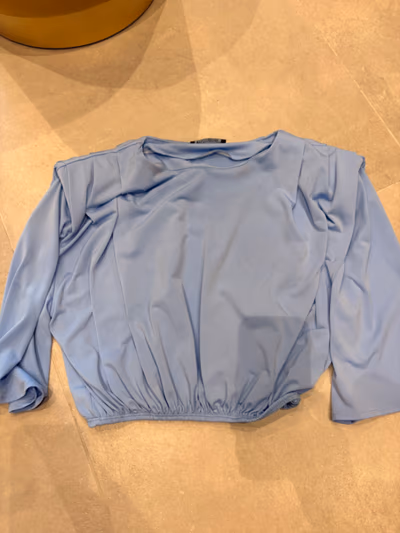 Zara Light Blue Long Sleeve Top by Zara — pre-loved on Thrifted.mt