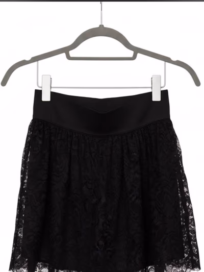 Black Lace Flare Mini Skirt — pre-loved on Thrifted.mt