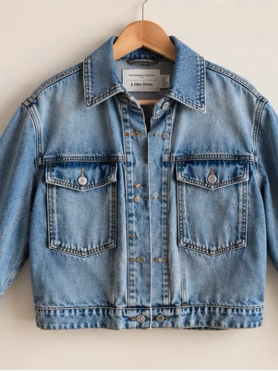 & Other Stories Cropped Denim Jacket – Blue, XS — pre-loved on Thrifted.mt