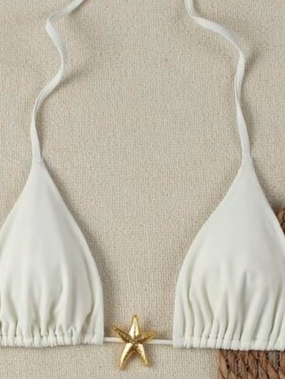Shein White Starfish Bikini Top — pre-loved on Thrifted.mt