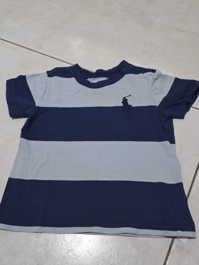 Ralph Lauren Striped Cotton Crew Neck T-Shirt by Ralph Lauren — pre-loved on Thrifted.mt